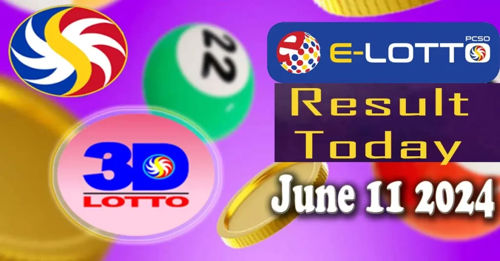 3D Swertres E-Lotto Result June 11 2024