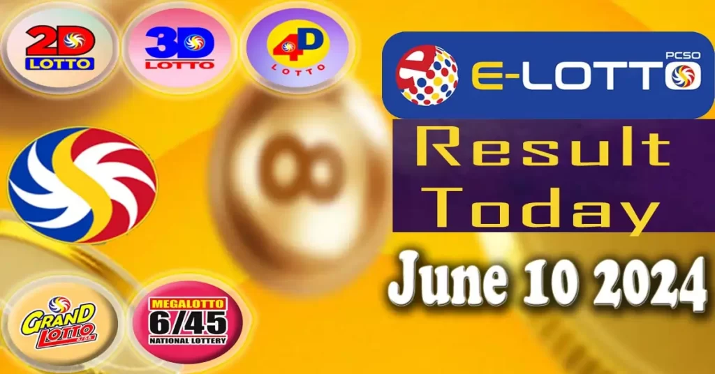 E-Lotto Result June 10 2024