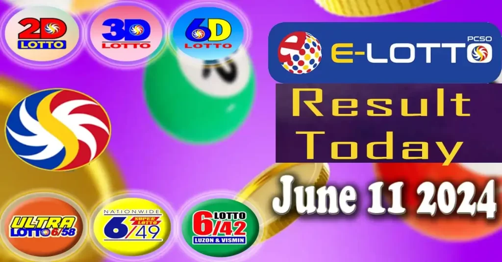 E-Lotto Result June 11 2024