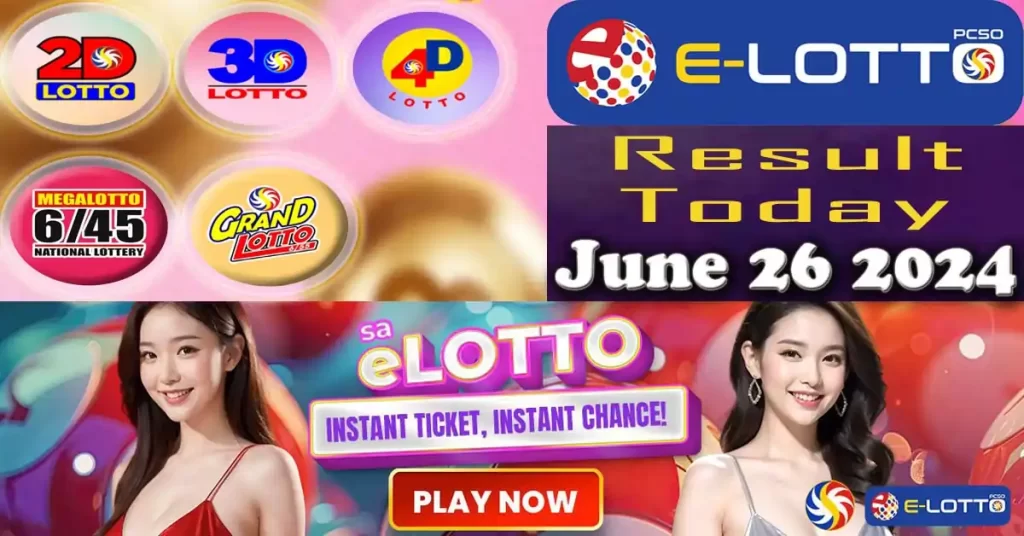 E-Lotto Result June 26 2024