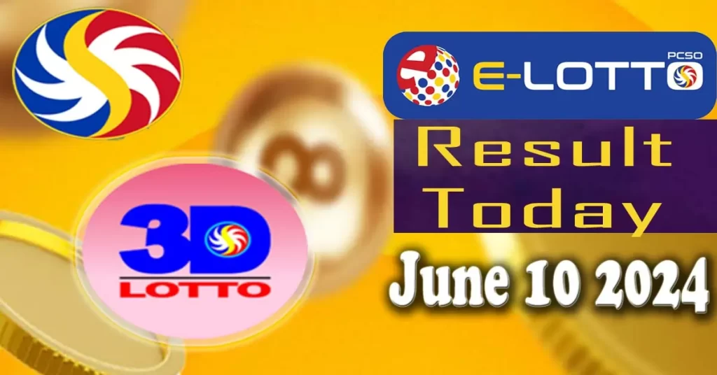 Swertres E-Lotto Result June 10 2024